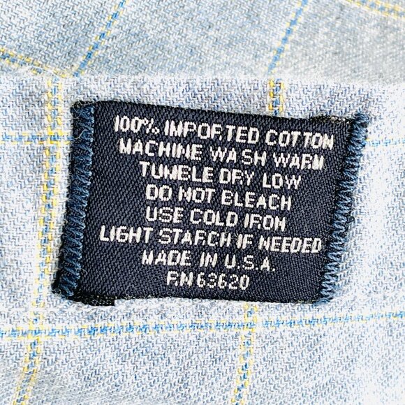 Burberry London Windowpane Plaid Button Down Dress Shirt Mens XL Old Money - Picture 3 of 5